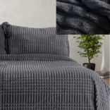 Комплект покривало 150/220 с калъфка MERINOS тъмно сиво